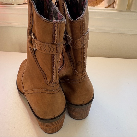 Teva Foxy Mid Boot waterproof Brown leather nubuck leather side zip 10 - Picture 5 of 15